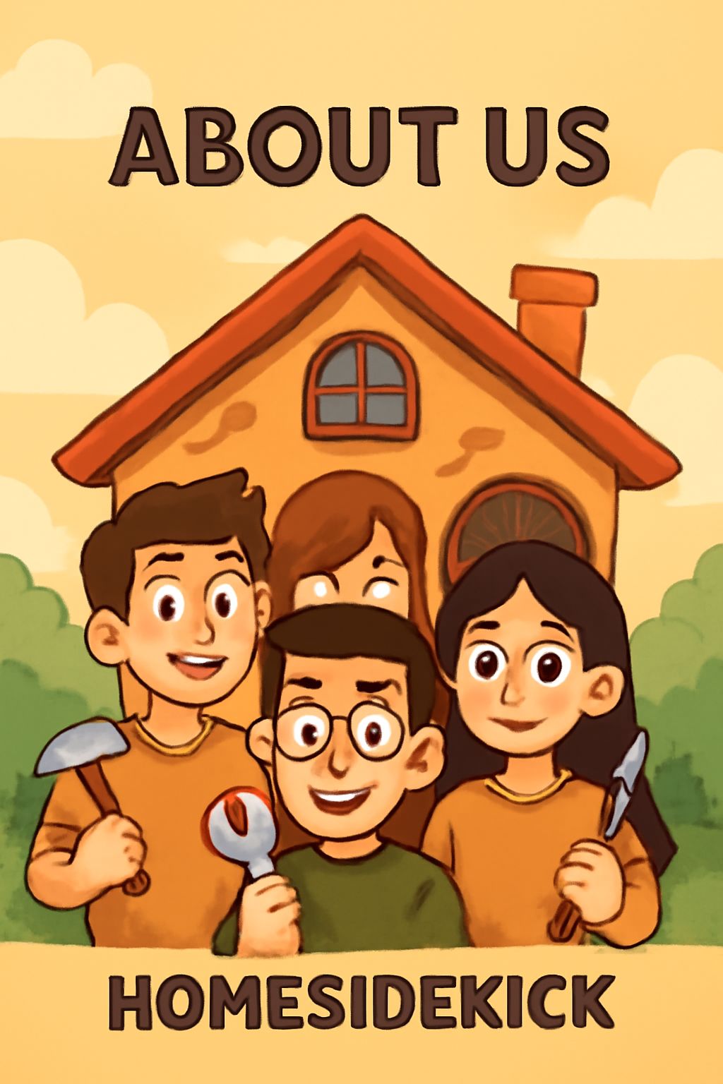 A friendly person working on a DIY home project